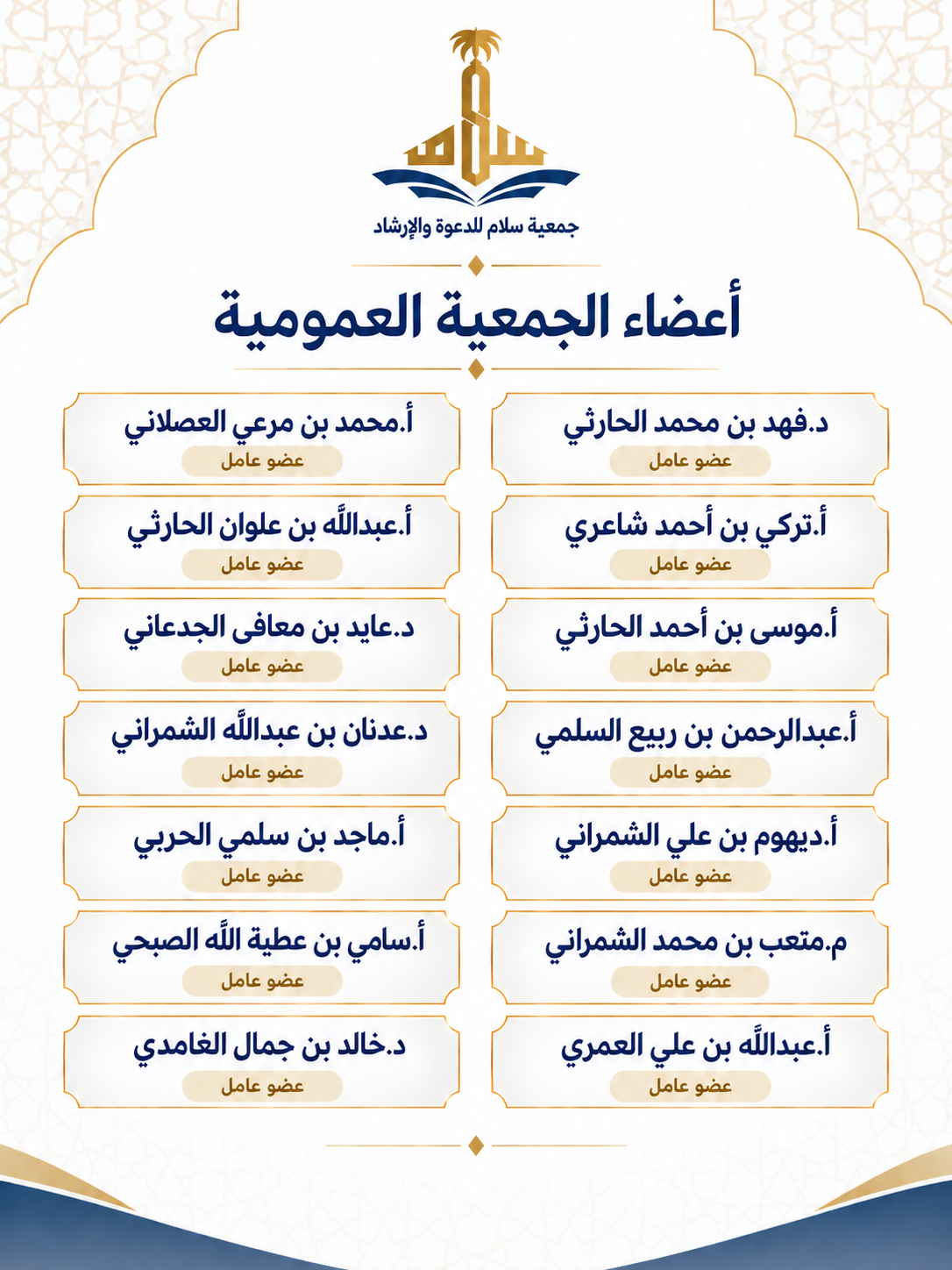 أعضاء الجمعية العمومية